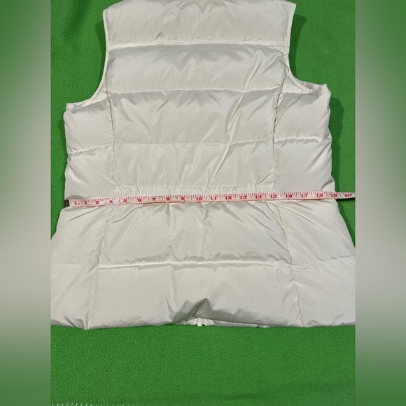 Lands’ End Cream Full Zip Puffer Down Vest - Picture 5 of 13